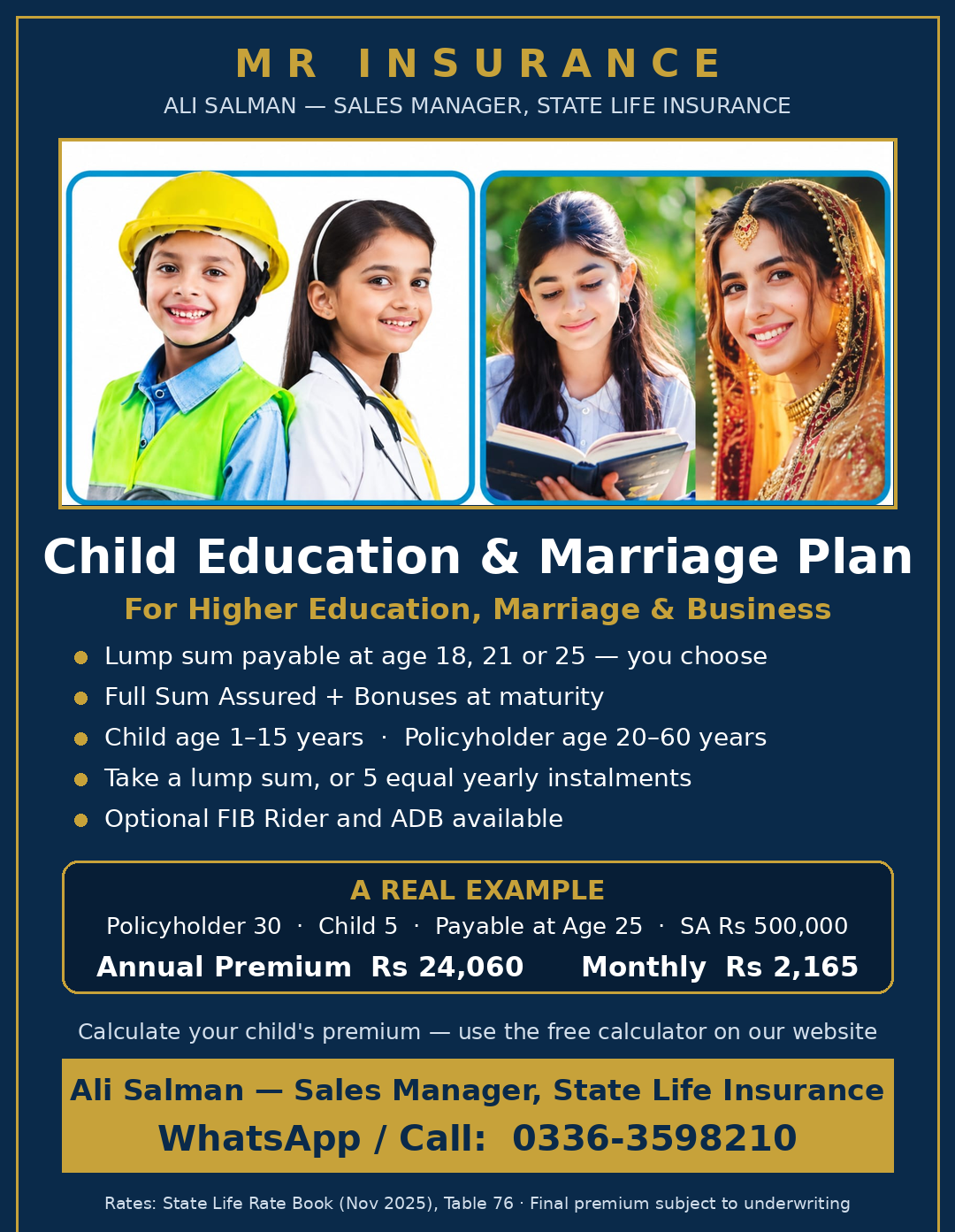 Child Education & Marriage Plan — poster